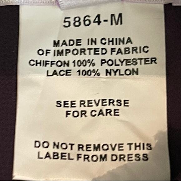 Hayley Paige Sheer Eggplant Purple Evening Party Dance Maxi Dress NWOT Size 12 - Picture 11 of 14